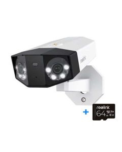 Reolink | Dual-Lens PoE Security Camera with 180° Panoramic View | Duo Series P750 | Bullet | 16 MP | 2.8mm/F1.6 | Power over Ethernet (PoE) | IP67 | H.265 | Micro SD, Max. 256 GB | White